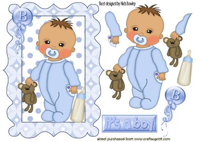 It's a Cute Little Boy with His Teddy