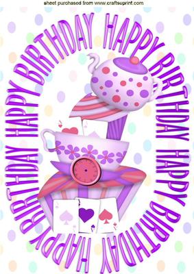 Weird & Wonderful , Wonderland Birthday Cake A4