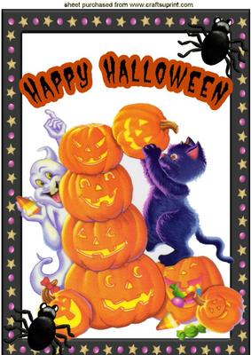 Ghostly Goings on with Lots of Pumpkins Cat, A4