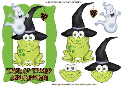 Trick or Treat Just Kiss Me! Cute Frog