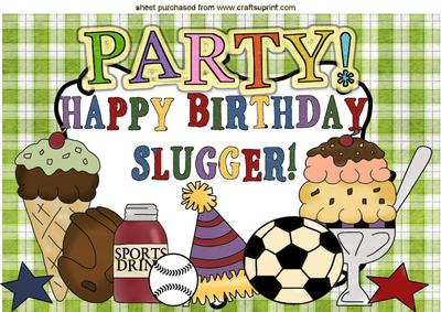Happy Birthday Sport Slugger A4