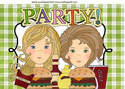 Hanging Out with My Friend, Burger Party A4