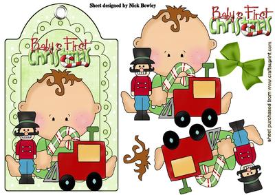 Babys First Chistmas with Toys on a Tag