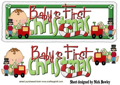 Baby's First Christmas with Toys Dl Card