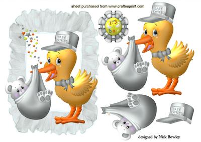 Express Delivery in Silver with Yellow Bird