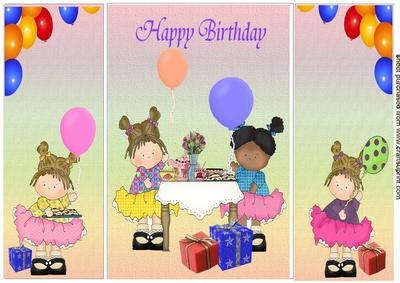 Come to My Party" Gatefold Card