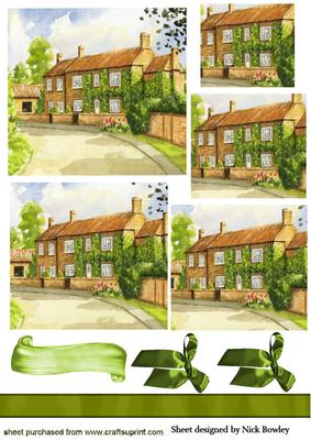Pretty Country Cottage with Bow Pyramids