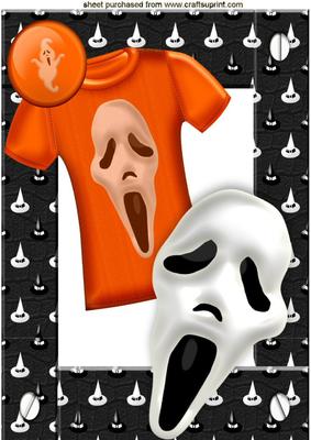 Scream If You Dare! with Mask and T Shirt A4