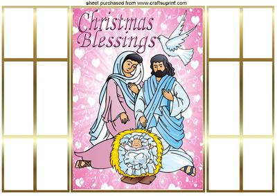 Christmas Blessings Mary & Joseph French Gatefold