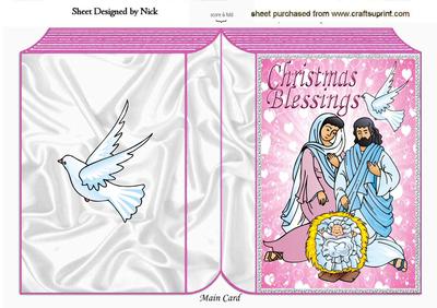 Christmas Blessings Mary & Joseph Folded Book