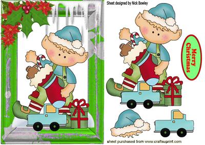 Santas Elf Making Toys in the Workshop