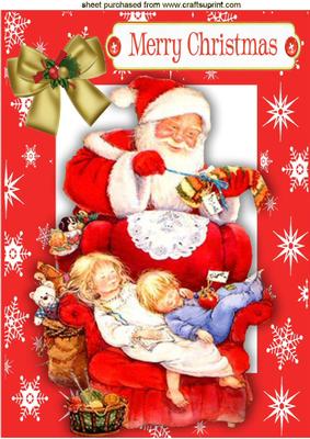 Children Sleeping Waiting for Santa A4
