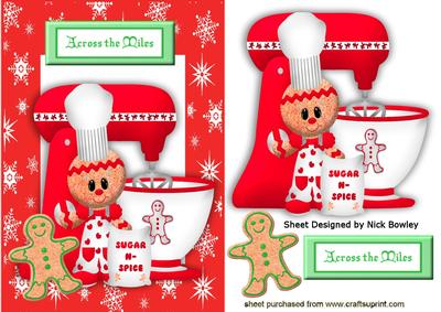 Gingerbread Man Baking with Food Mixer