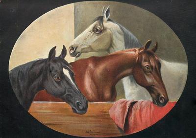 Beautiful Vintage Horses A4