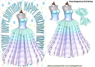 Pretty Party Dress in Birthday Frame