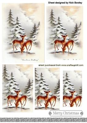 Cute Deers in the Snow Pyramids