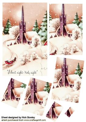 Christmas Church Scene Pyramids with a Twist