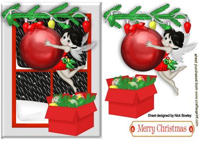 The Christmas Bauble Faerie with Snow Window