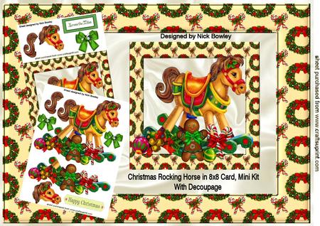 Christmas Rocking Horse 8x8 Mini Kit
