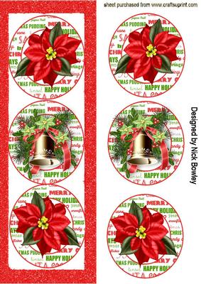 Christmas Arrangements in Word Oval Frames Dl