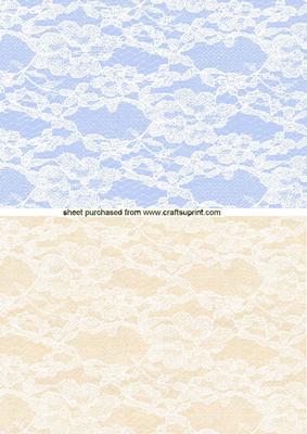 Lovely Lace Background Paper in Pink/blue