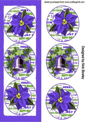 Purple Christmas Arrangements in Dl Frame