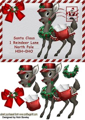 Letter to Santa, with Rudolph