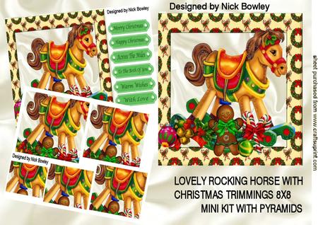 Lovely Rocking Horse in Pyramids 8x8 Mini Kit
