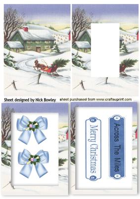 Lovely Snow Scene with Sleigh Tunnel Pyramids