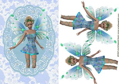 Pretty Faerie on Blue Dollie