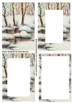 Pretty Snow Scene in the Woods Tunnel Pyramids