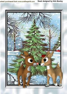 Oh! I Do Love Christmas Don't You, Cute Little Deers A4
