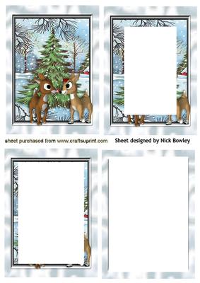 I Love Christmas Cute Deers Tunnel Pyramids