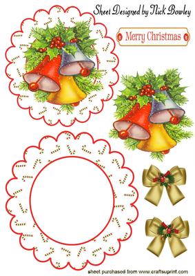Christmas Bells on a Rocker Card