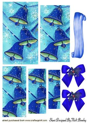 Pretty Blue Bells with Bows Pyramids