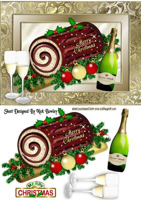 Chocolate Log with Champagne