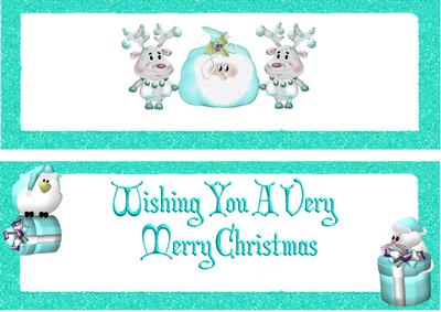 Santa with Reindeer and Friends Dl Insert with Verse