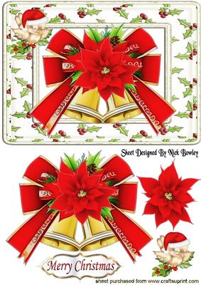 Little Robin with Bells and Holly