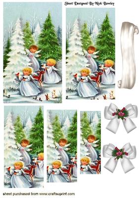 Sweet Little Angels with Tree Pyramids