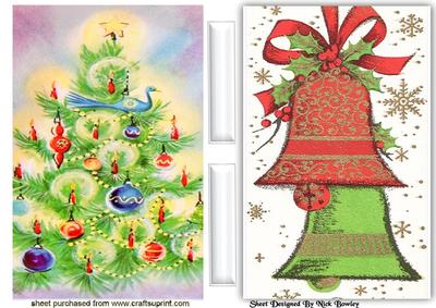 Vintage Bells and Christmas Tree Cards