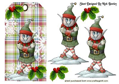 I'm C-c-c.- Brrr! - cold, Little Elf in the Snow on Tag