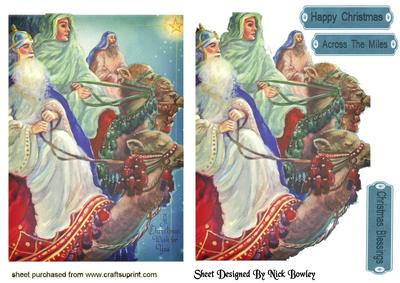 Mary and Joseph in Bethlehem on Camels