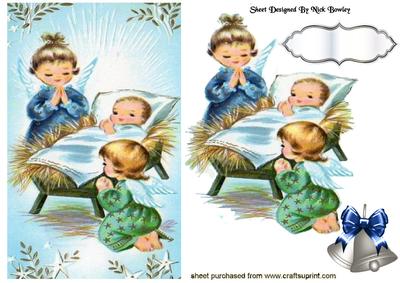 Baby Jesus with Little Angels