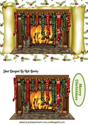 Hang Them Stockings Ready for Santa on a Scroll