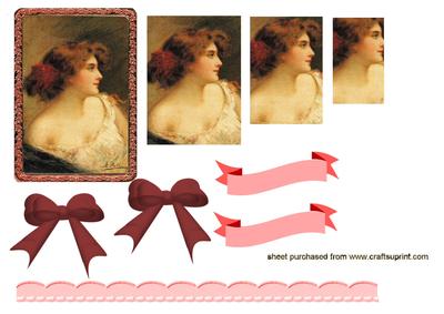 Beautiful Vintage Lady in Frame