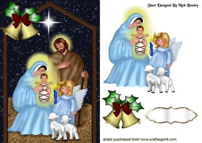 Christmas Nativity with Baby Jesus and Bells