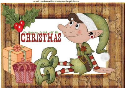 Christmas Elf Taking a Rest A4