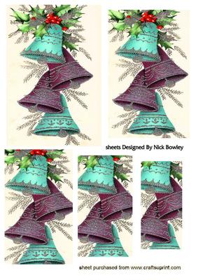 Winter Bells with Holly Pyramids