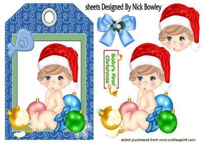 Baby Boys 1st Christmas on a Tag