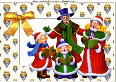 Carol Singers in Bauble Frame A4